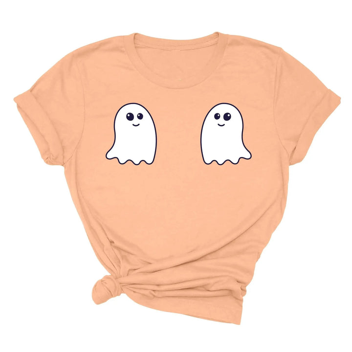 Ghost Boobs Unisex Tee | Funny Boo-Bies Halloween Graphic Vintage Shirt Cypress DTF