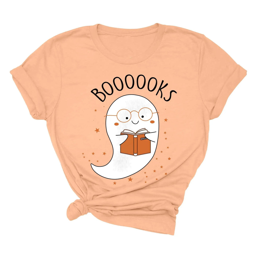 Ghost Books Halloween Reading Tee | Librarian Bookworm Teacher Shirt Gift Cypress DTF