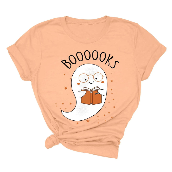 Ghost Books Halloween Reading Tee | Librarian Bookworm Teacher Shirt Gift Cypress DTF
