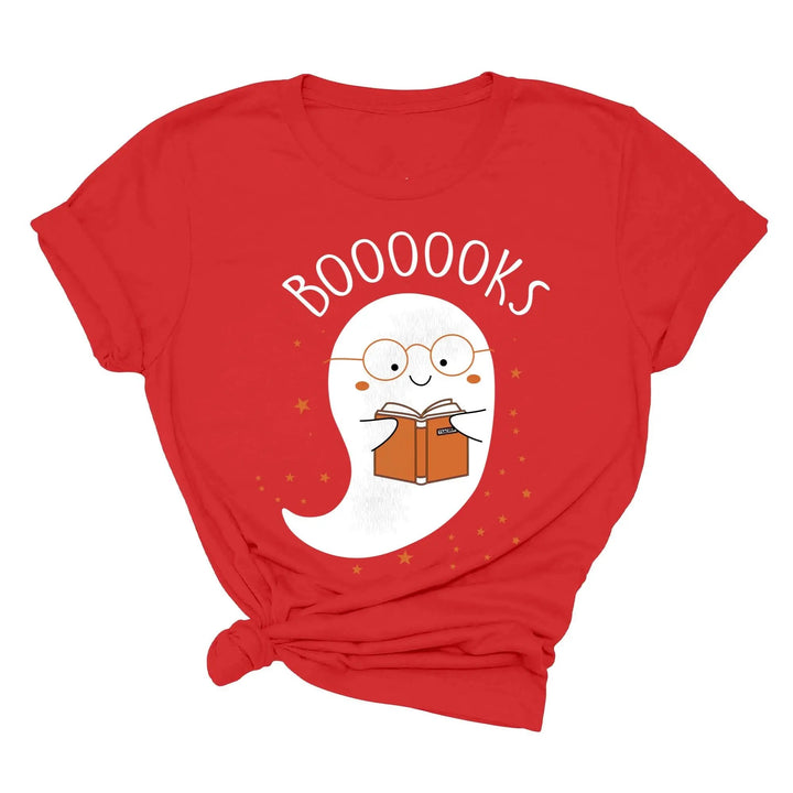 Ghost Books Halloween Reading Tee | Librarian Bookworm Teacher Shirt Gift Cypress DTF