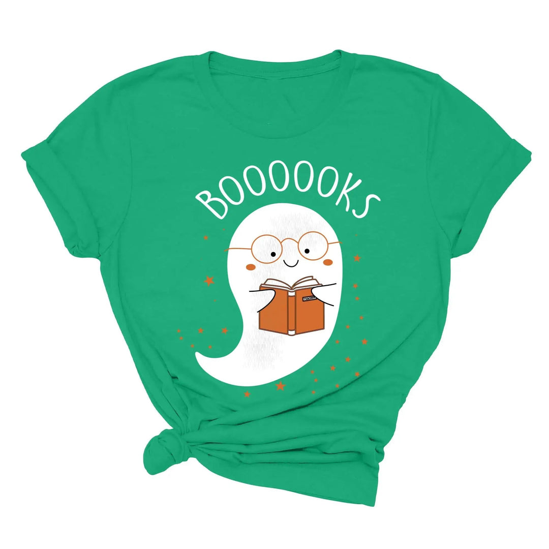 Ghost Books Halloween Reading Tee | Librarian Bookworm Teacher Shirt Gift Cypress DTF
