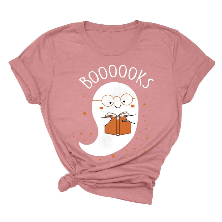 Ghost Books Halloween Reading Tee | Librarian Bookworm Teacher Shirt Gift Cypress DTF