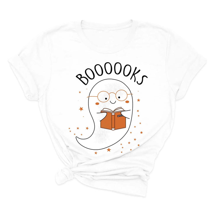 Ghost Books Halloween Reading Tee | Librarian Bookworm Teacher Shirt Gift Cypress DTF