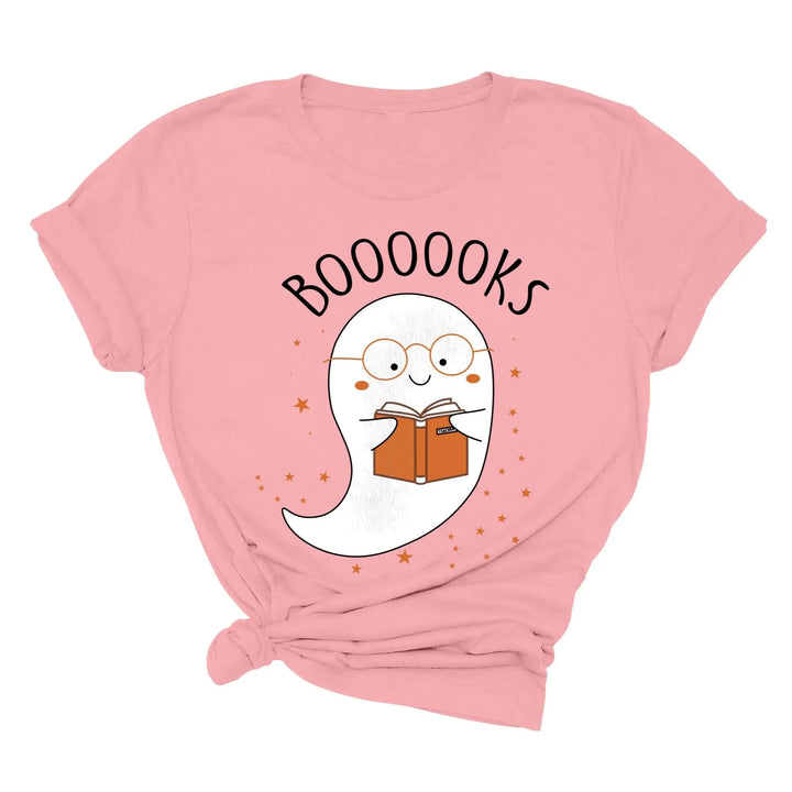 Ghost Books Halloween Reading Tee | Librarian Bookworm Teacher Shirt Gift Cypress DTF