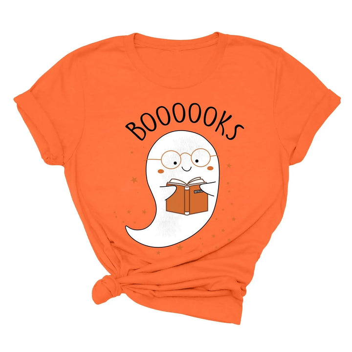 Ghost Books Halloween Reading Tee | Librarian Bookworm Teacher Shirt Gift Cypress DTF