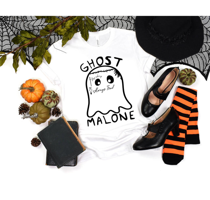 Ghost Malone Halloween Shirt | Funny Cute Ghost Tee | Matching Halloween Gift Cypress DTF