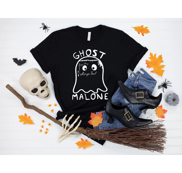 Ghost Malone Halloween Shirt | Funny Cute Ghost Tee | Matching Halloween Gift Cypress DTF
