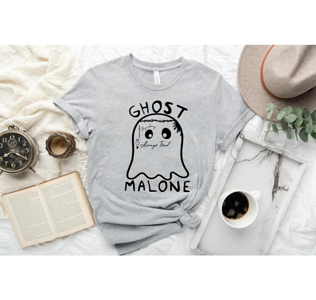 Ghost Malone Halloween Shirt | Funny Cute Ghost Tee | Matching Halloween Gift Cypress DTF