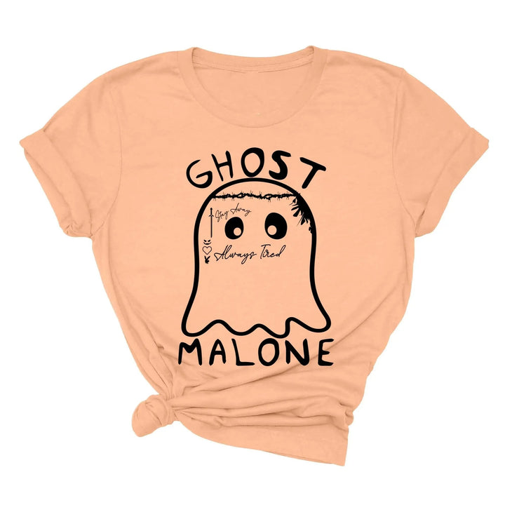 Ghost Malone Halloween Shirt | Funny Cute Ghost Tee | Matching Halloween Gift Cypress DTF
