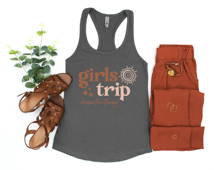 Girls Trip 2025 Tank - Cheaper Than Therapy & Vacation Shirt Cypress DTF