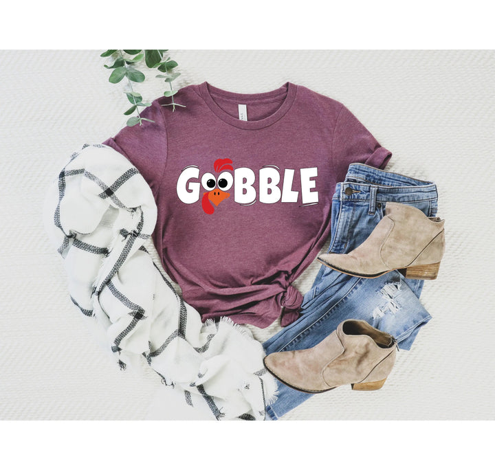 Gobble Shirt – Matching Family Thanksgiving Turkey Tee, Cute & Funny Cypress DTF