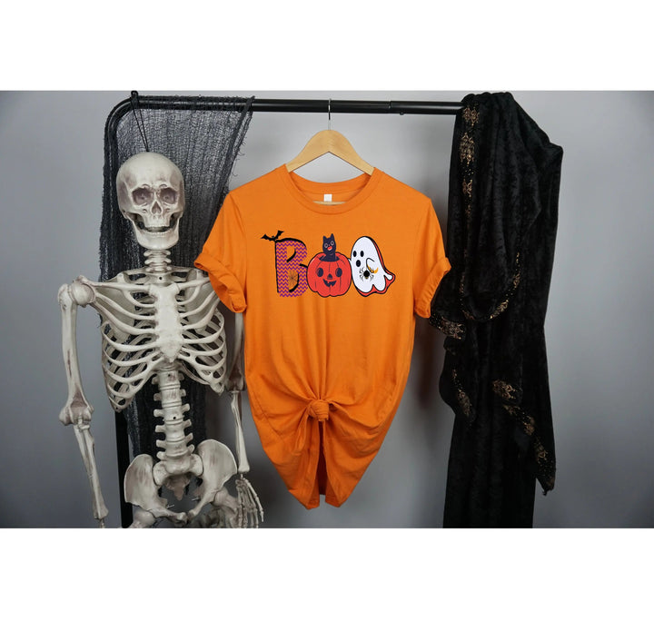 Halloween Boo Shirt – Cute Ghost & Cat Halloween Party Costume Tee Cypress DTF
