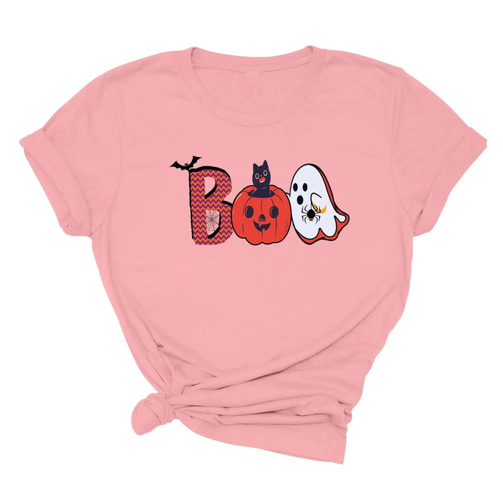 Halloween Boo Shirt – Cute Ghost & Cat Halloween Party Costume Tee Cypress DTF
