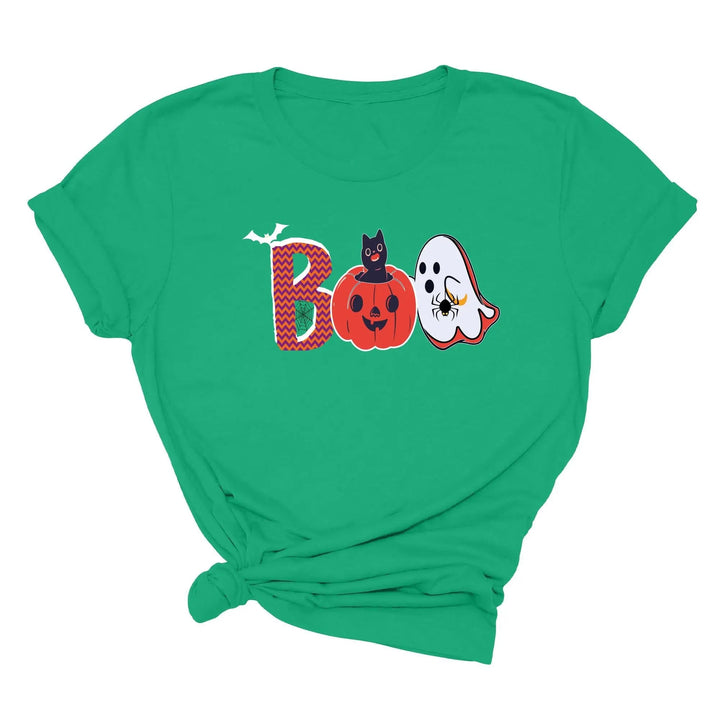 Halloween Boo Shirt – Cute Ghost & Cat Halloween Party Costume Tee Cypress DTF