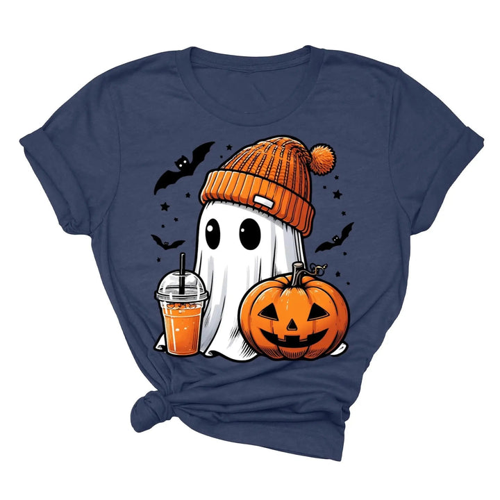 Halloween Fall Ghost Shirt, Cute Ghost Shirt, Ghost Coffee Shirt Womens Halloween Shirt, Cute Fall Shirt, Spooky Season Shirt,Gift For Halloween Cypress DTF