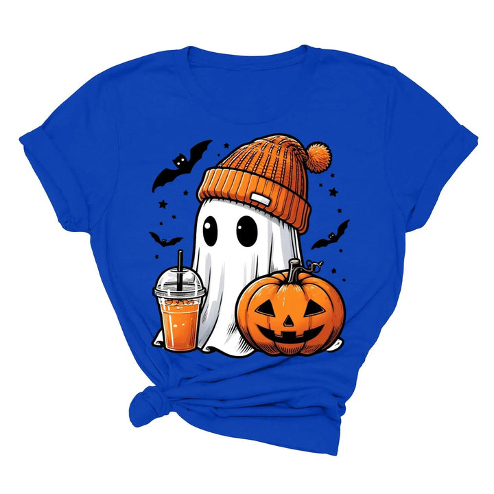 Halloween Fall Ghost Shirt, Cute Ghost Shirt, Ghost Coffee Shirt Womens Halloween Shirt, Cute Fall Shirt, Spooky Season Shirt,Gift For Halloween Cypress DTF