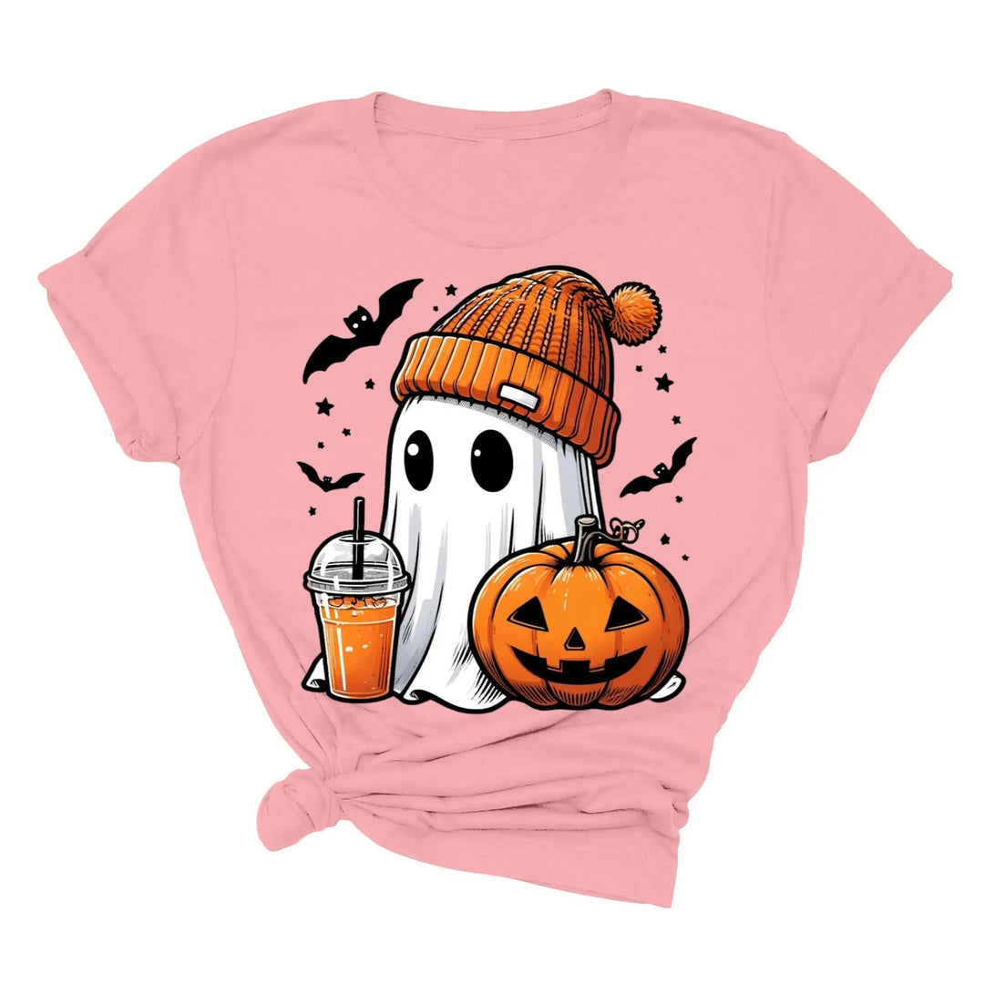 Halloween Fall Ghost Shirt, Cute Ghost Shirt, Ghost Coffee Shirt Womens Halloween Shirt, Cute Fall Shirt, Spooky Season Shirt,Gift For Halloween Cypress DTF
