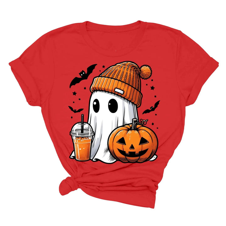 Halloween Fall Ghost Shirt, Cute Ghost Shirt, Ghost Coffee Shirt Womens Halloween Shirt, Cute Fall Shirt, Spooky Season Shirt,Gift For Halloween Cypress DTF