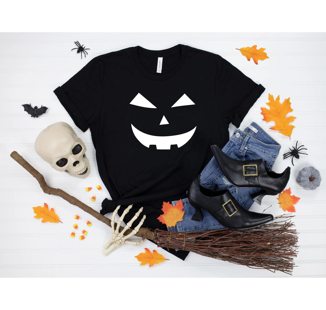 Halloween Pumpkin Shirt – Cute Jack-O-Lantern Tee for Women & Moms Cypress DTF