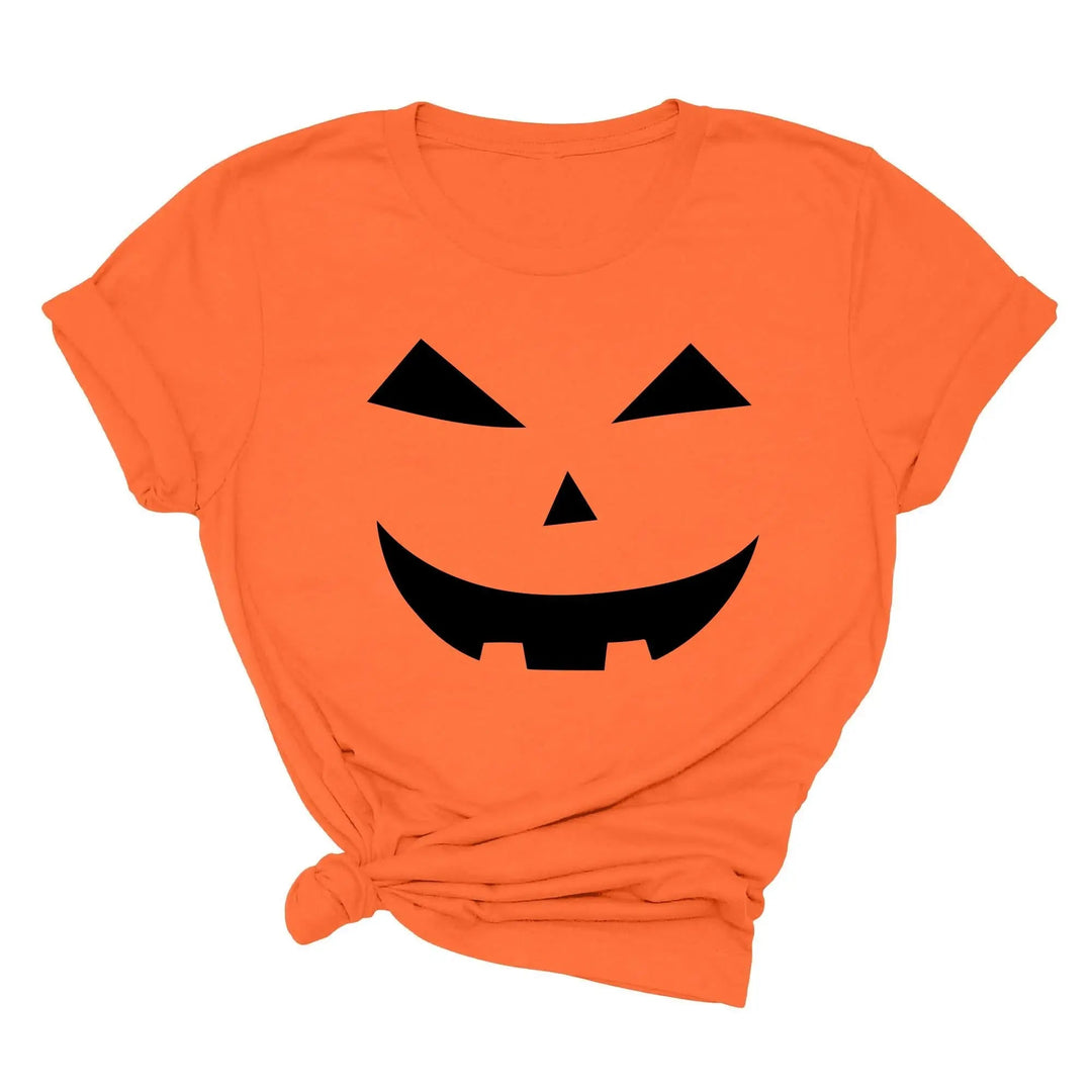 Halloween Pumpkin Shirt – Cute Jack-O-Lantern Tee for Women & Moms Cypress DTF