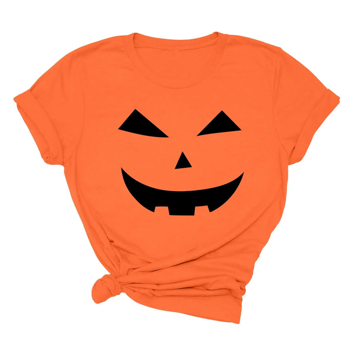 Halloween Pumpkin Shirt – Cute Jack-O-Lantern Tee for Women & Moms Cypress DTF