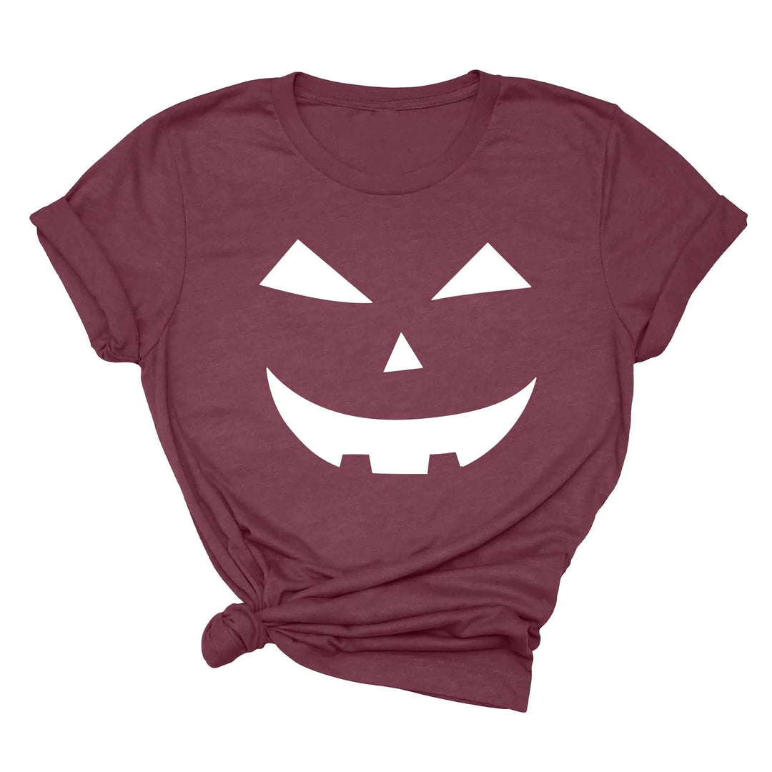 Halloween Pumpkin Shirt – Cute Jack-O-Lantern Tee for Women & Moms Cypress DTF