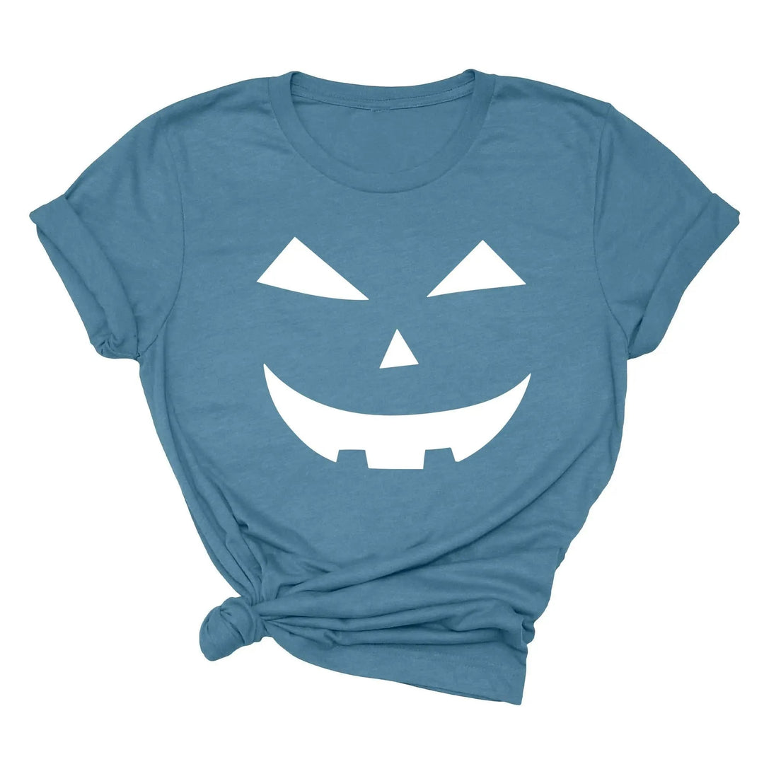 Halloween Pumpkin Shirt – Cute Jack-O-Lantern Tee for Women & Moms Cypress DTF