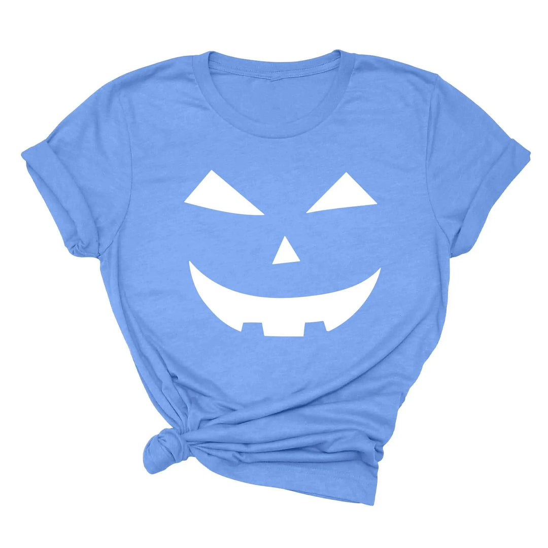 Halloween Pumpkin Shirt – Cute Jack-O-Lantern Tee for Women & Moms Cypress DTF