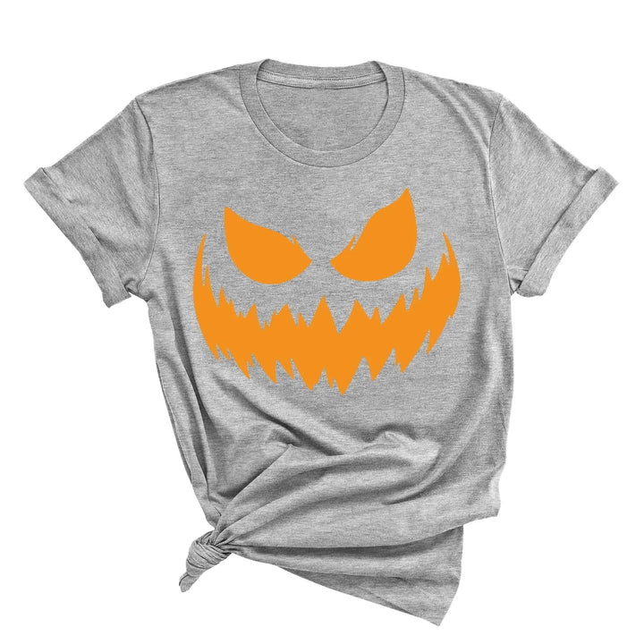 Halloween Pumpkin Shirt for Women | Jack-O-Lantern Face Tee Cypress DTF