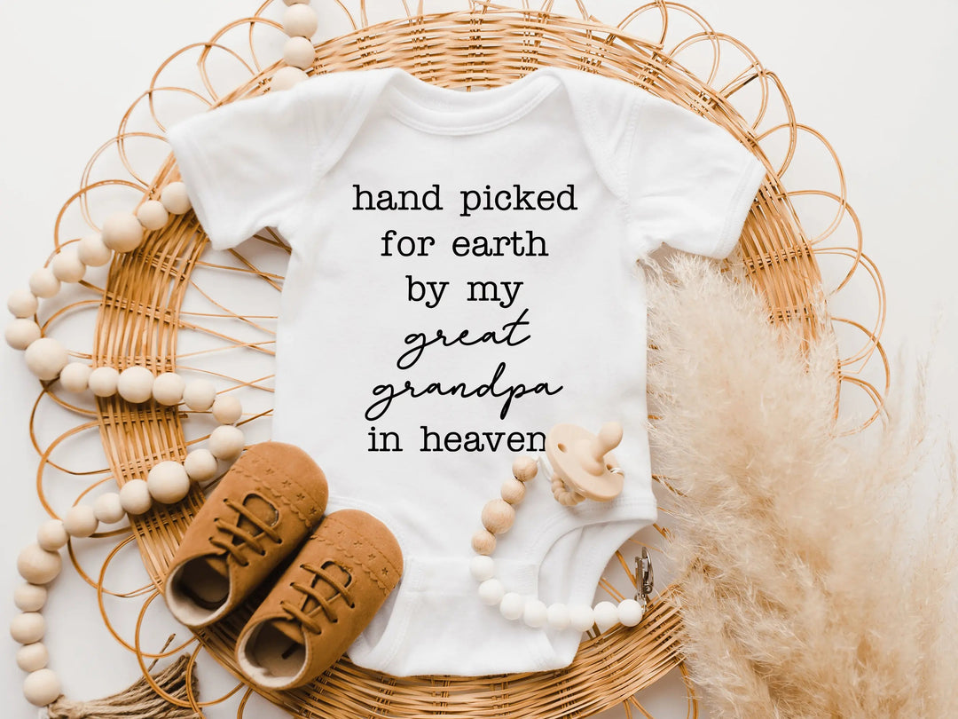 Hand-Picked by Great Grandpa Bodysuit - Pregnancy Announcement Cypress DTF