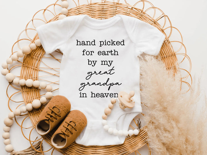 Hand-Picked by Great Grandpa Bodysuit - Pregnancy Announcement Cypress DTF