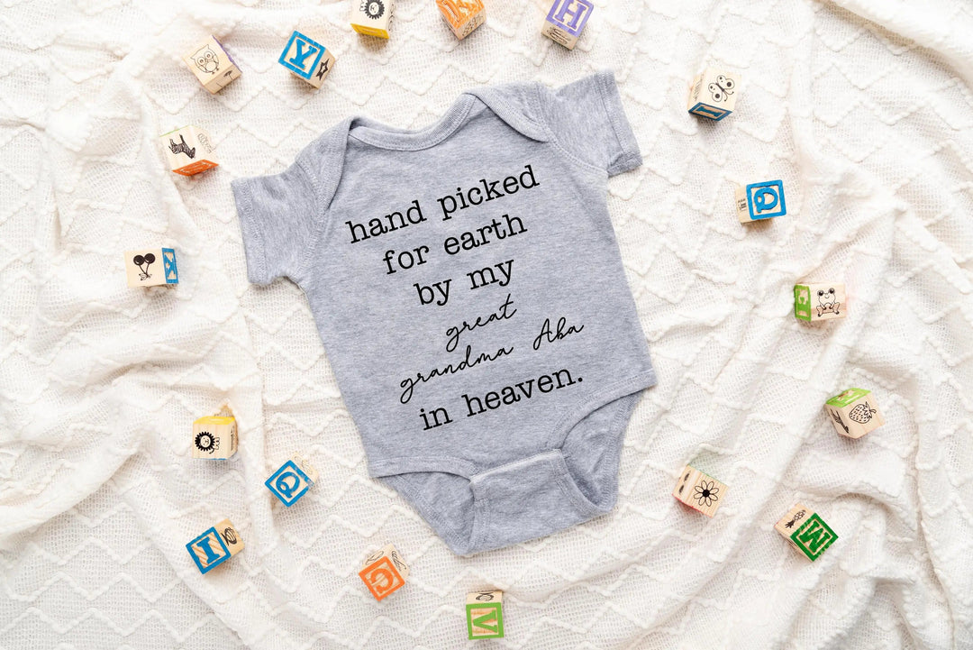 Hand-Picked by Great Grandpa Bodysuit - Pregnancy Announcement Cypress DTF