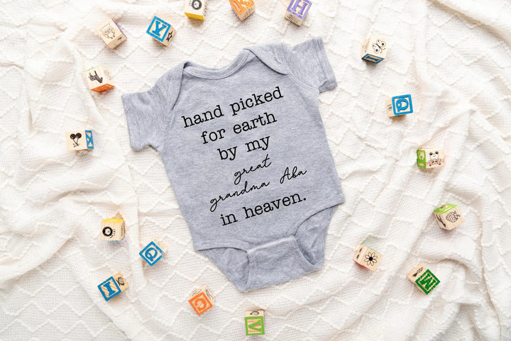 Hand-Picked by Great Grandpa Bodysuit - Pregnancy Announcement Cypress DTF