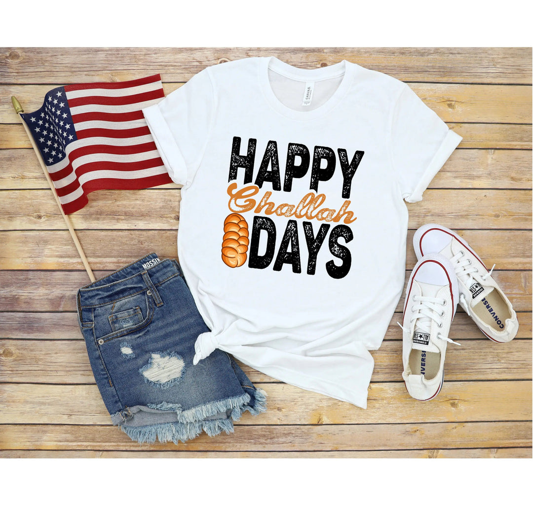 Happy Challah Days Shirt | Chanukah & Jewish Holiday Tee Cypress DTF