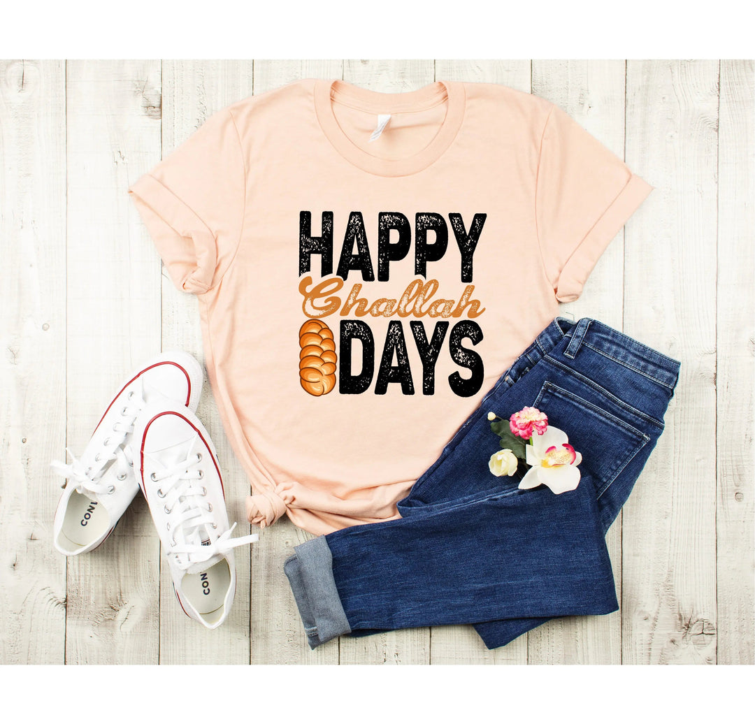 Happy Challah Days Shirt | Chanukah & Jewish Holiday Tee Cypress DTF