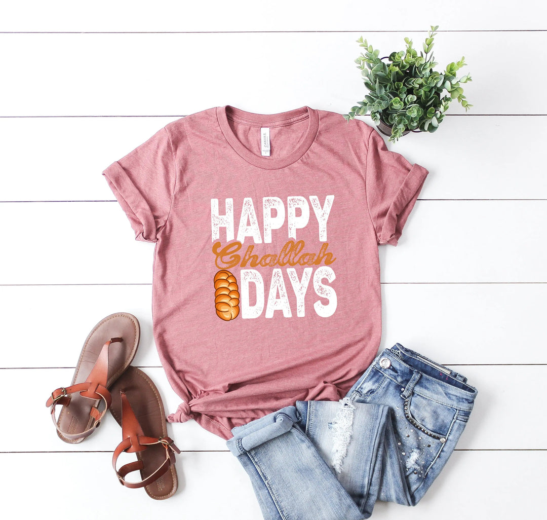 Happy Challah Days Shirt | Chanukah & Jewish Holiday Tee Cypress DTF