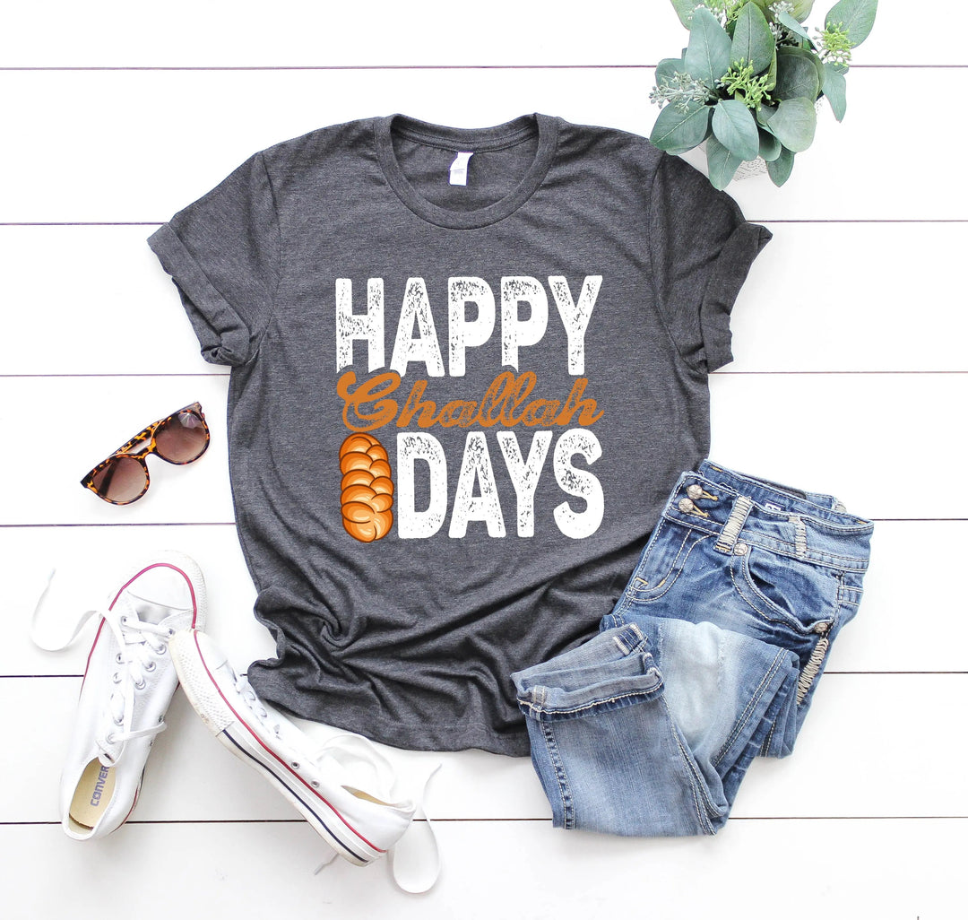 Happy Challah Days Shirt | Chanukah & Jewish Holiday Tee Cypress DTF