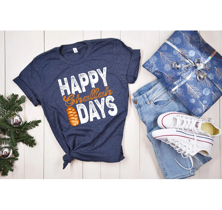 Happy Challah Days Shirt | Chanukah & Jewish Holiday Tee Cypress DTF