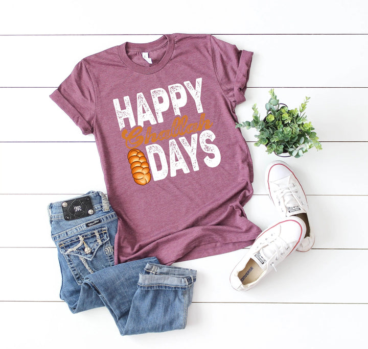 Happy Challah Days Shirt | Chanukah & Jewish Holiday Tee Cypress DTF