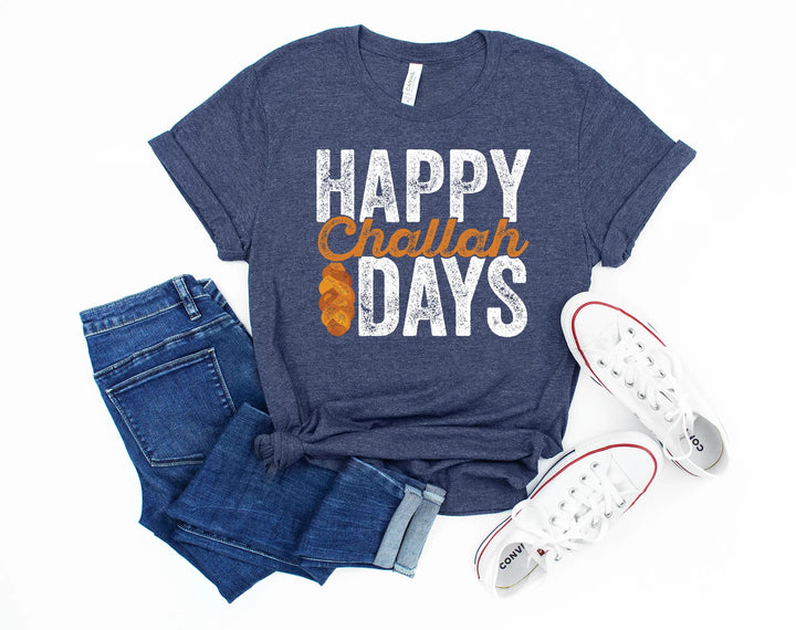 Happy Challah Days Tee - Hanukkah & Jewish Art Gift Shirt Cypress DTF