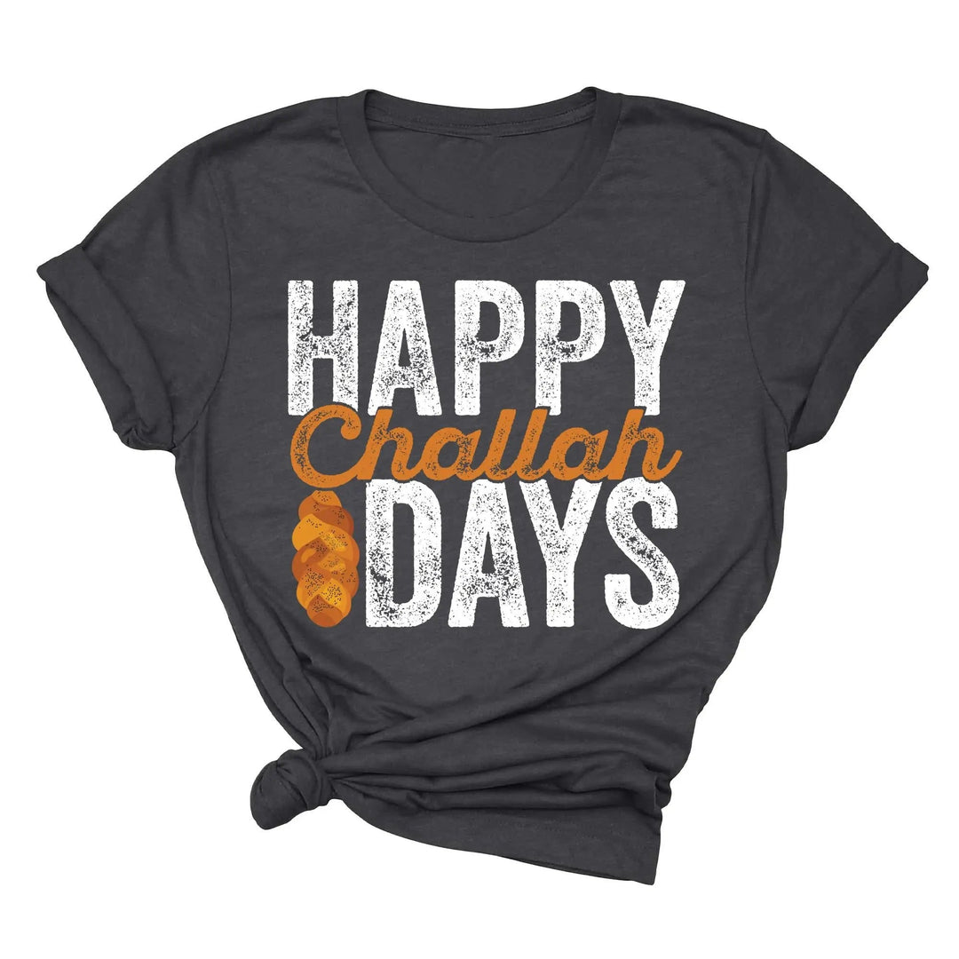 Happy Challah Days Tee - Hanukkah & Jewish Art Gift Shirt Cypress DTF