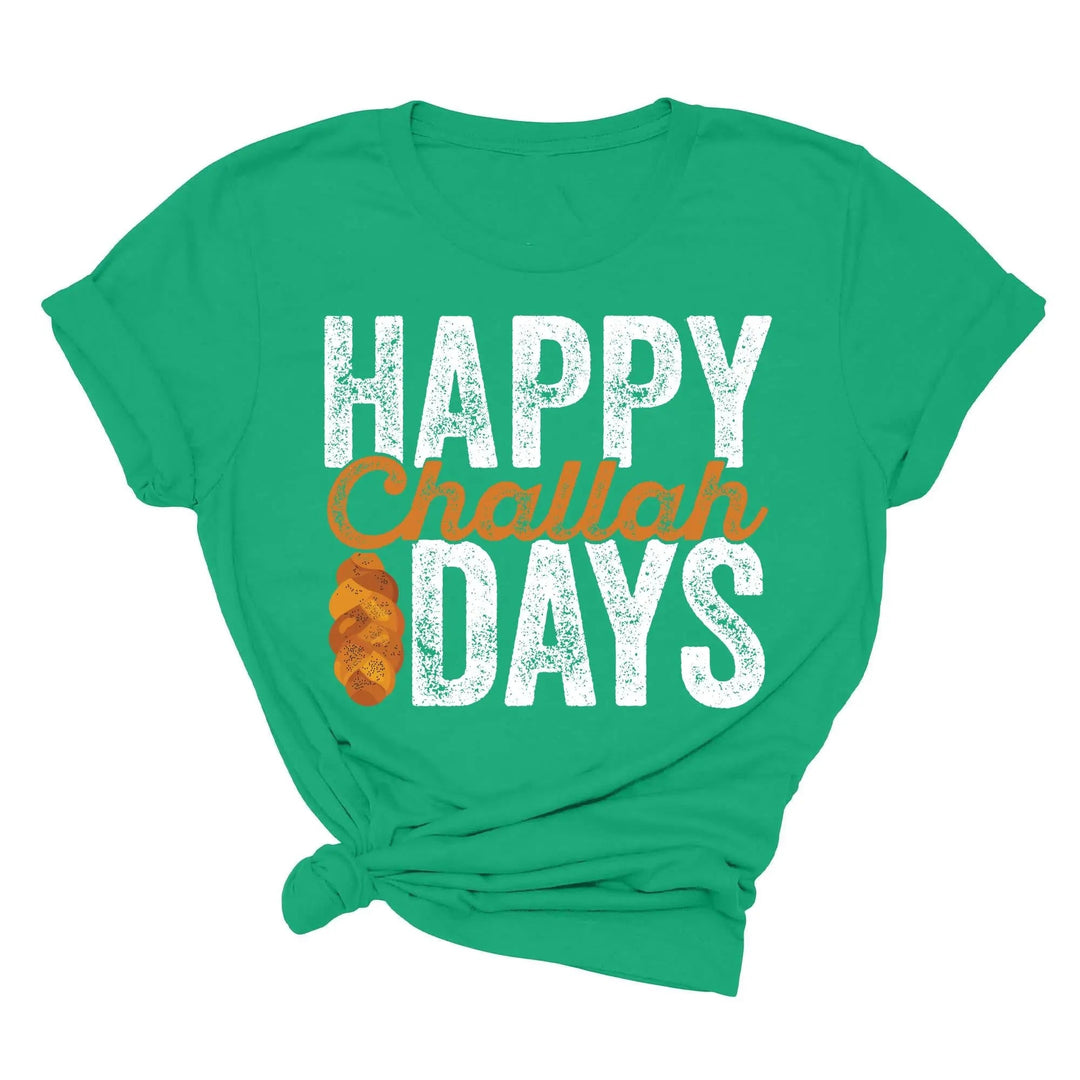 Happy Challah Days Tee - Hanukkah & Jewish Art Gift Shirt Cypress DTF