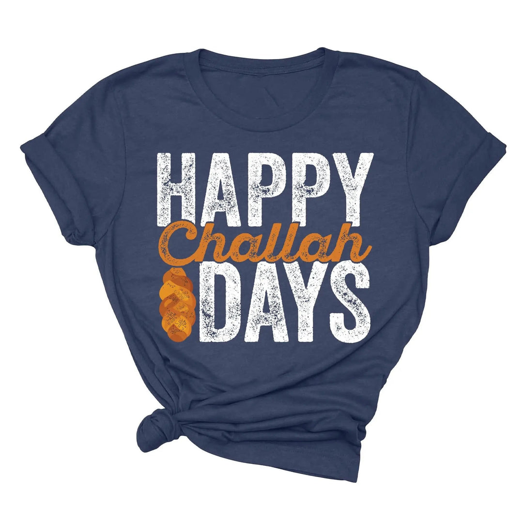 Happy Challah Days Tee - Hanukkah & Jewish Art Gift Shirt Cypress DTF