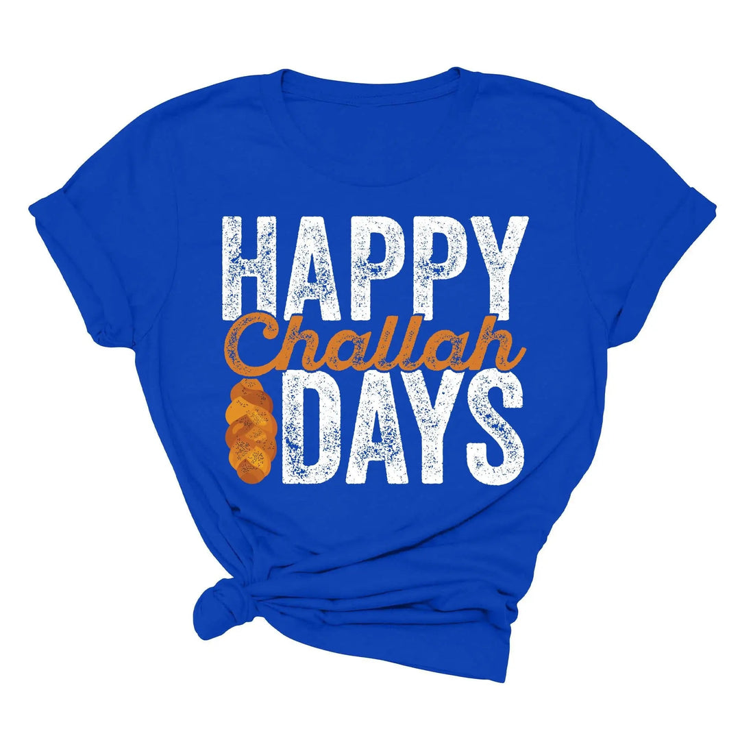 Happy Challah Days Tee - Hanukkah & Jewish Art Gift Shirt Cypress DTF