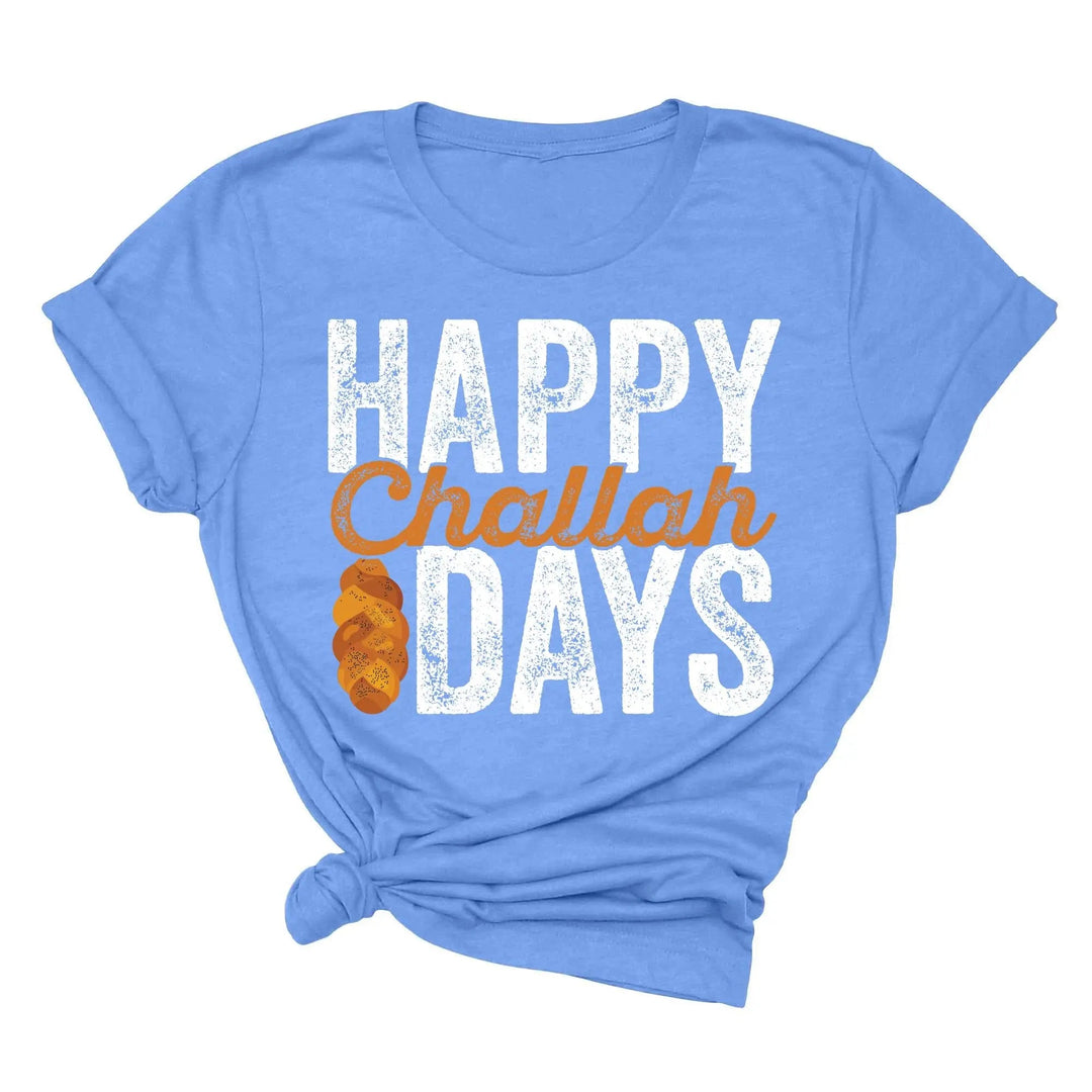 Happy Challah Days Tee - Hanukkah & Jewish Art Gift Shirt Cypress DTF