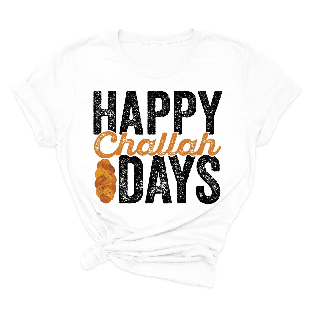 Happy Challah Days Tee - Hanukkah & Jewish Art Gift Shirt Cypress DTF
