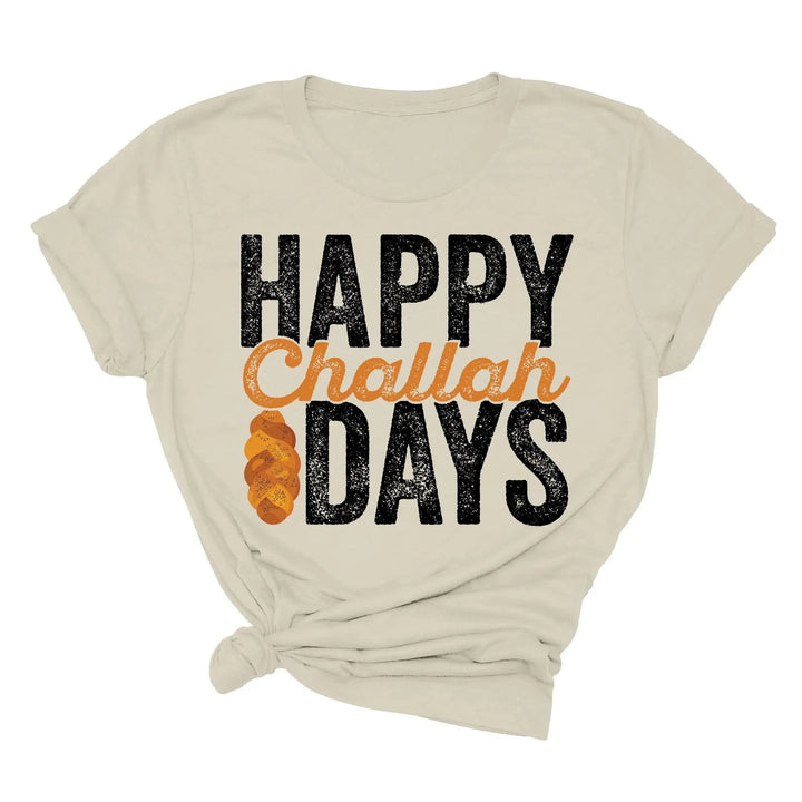 Happy Challah Days Tee - Hanukkah & Jewish Art Gift Shirt Cypress DTF