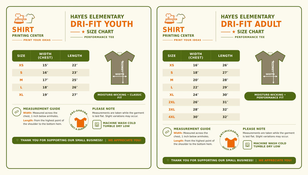 Hayes Elementary DRI-FIT T-Shirt | Adult & Youth Cypress DTF