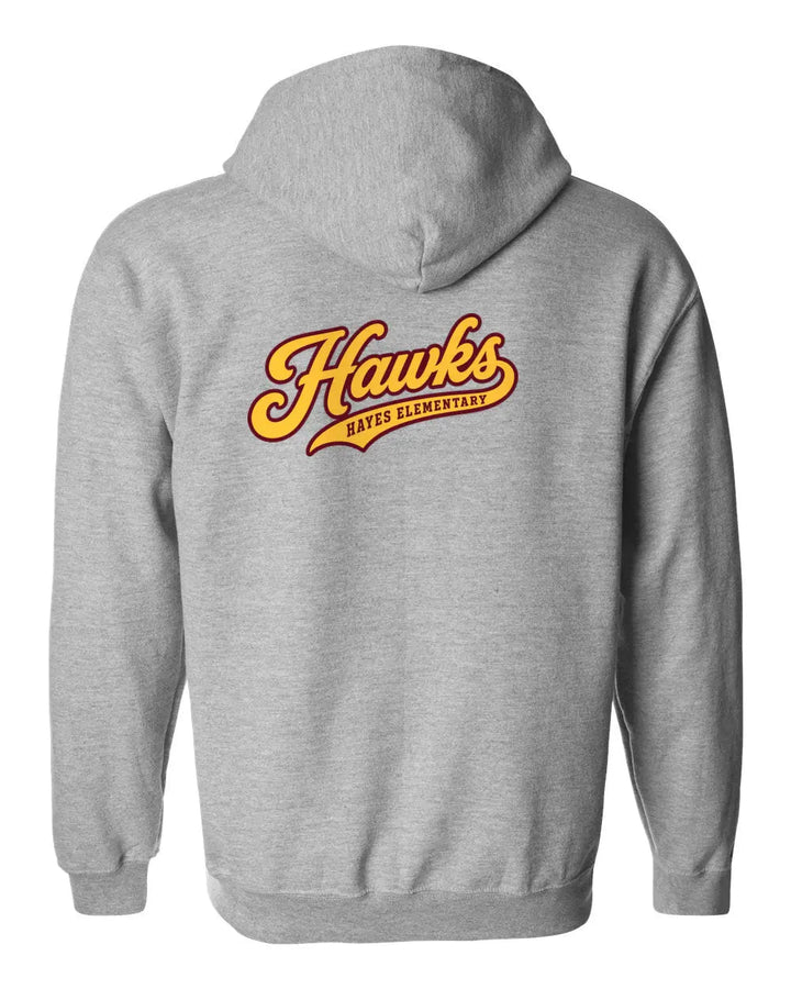 Hayes Elementary Full-Zip Hoodie | Adult & Youth Cypress DTF