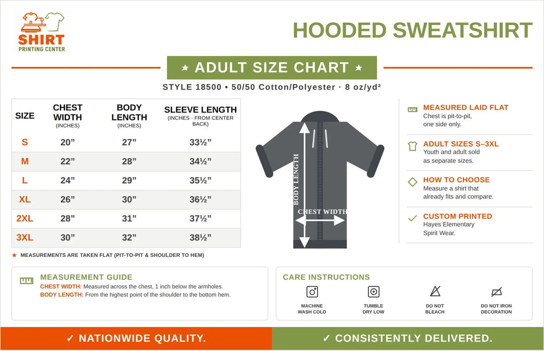 Hayes Elementary Unisex Heavy Blend™ Hooded Sweatshirt